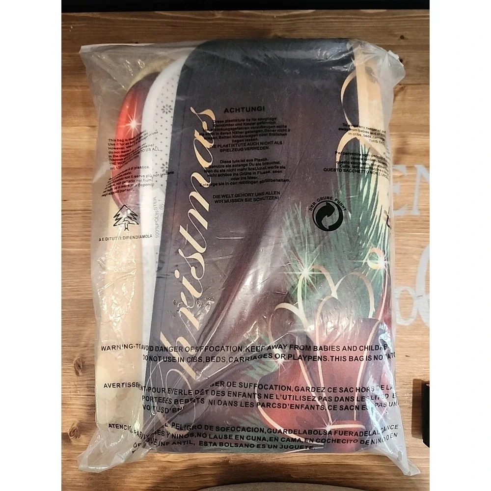 NEW Christmas Shower Curtain Set NonSlip Rug Bathroom Toilet Lid‎ Cover Bath Mat